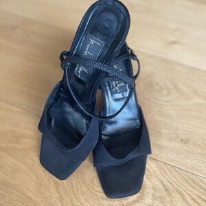 Nicole Miller Black Slingback Heels